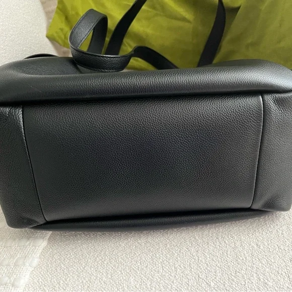 Tory Burch Black Romi Leather Tote - Picture 9 of 10